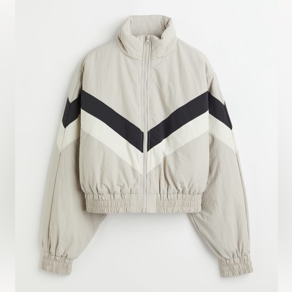 Divided Crop Padded Nylon Jacket - Picture 1 of 7